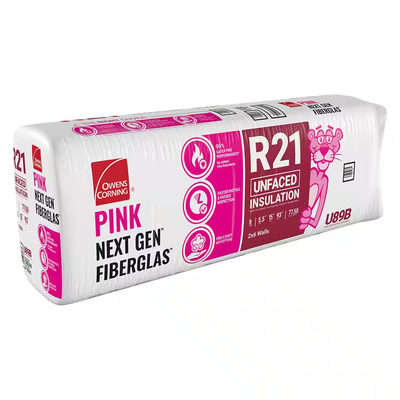 Owens Corning R-21 Un-Faced Fiberglass Insulation Batts 5.5 in. x 15 in. x 93 in.