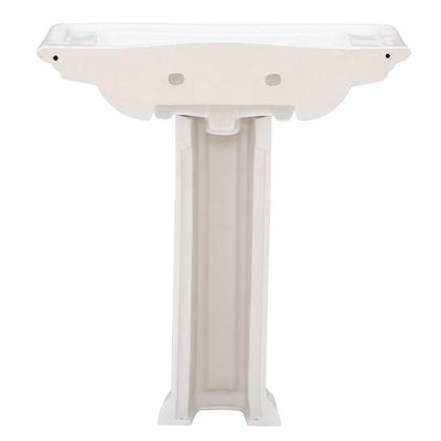 Washington 765 30 in. Pedestal Combo Bathroom Sink for 8 in. Widespread in White