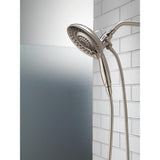 In2ition Two-in-One 5-Spray 6.8 in. Dual Wall Mount Fixed and Handheld Shower Head in Stainless - Super Arbor