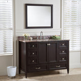 Claxby 48 in. W x 34 in H x 22 in. D Bath Vanity Cabinet Only in Chocolate - Super Arbor