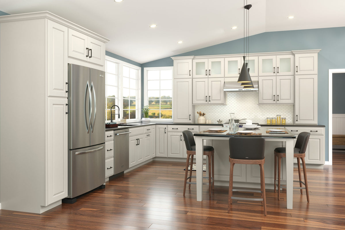 allen + roth Pattingham 36-in W x 34.5-in H x 24-in D Harbor 1-Drawer Base Fully Assembled Cabinet (Raised Panel Slab Door Style)