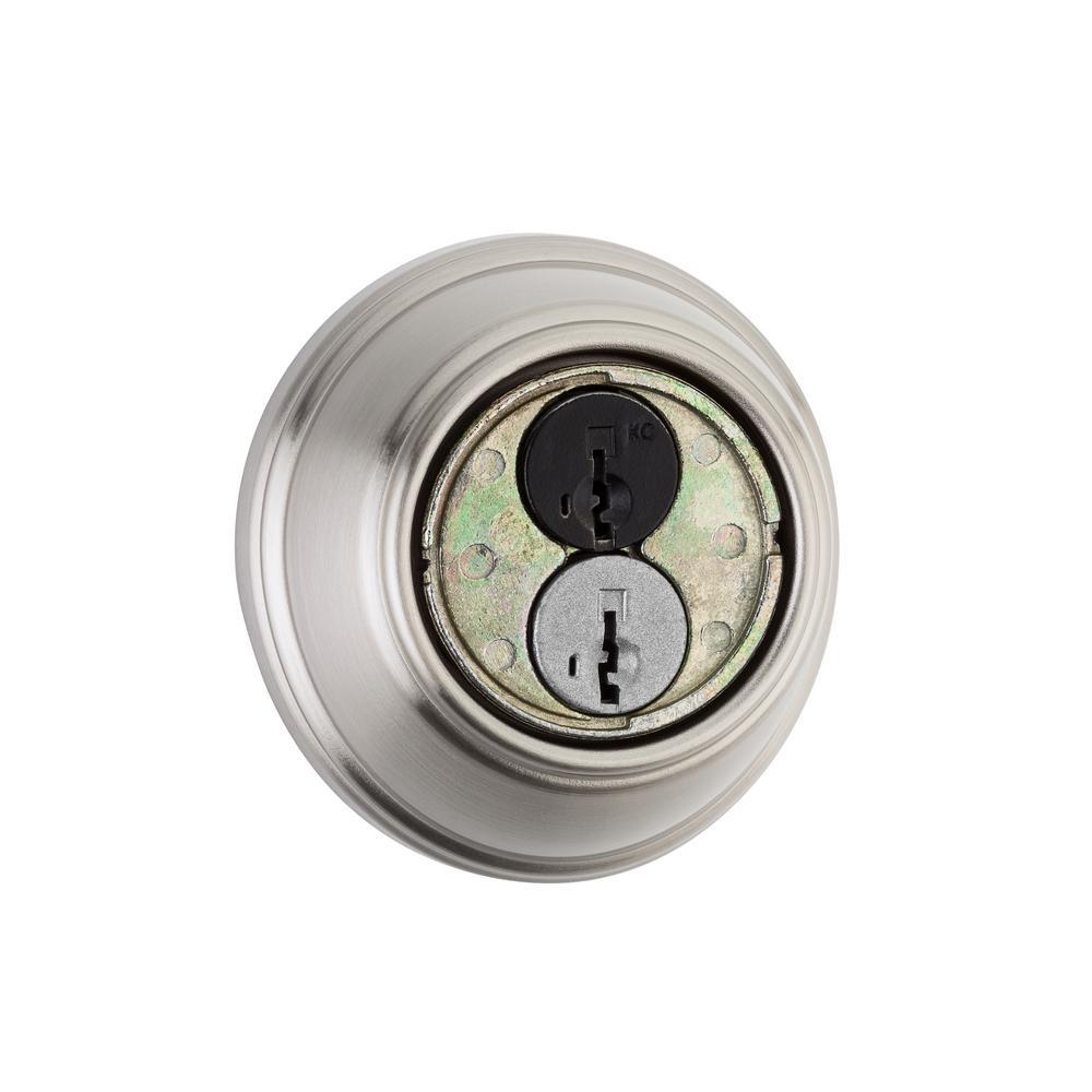 816 Series Satin Nickel Single Cylinder Key Control Deadbolt featuring SmartKey Security - Super Arbor