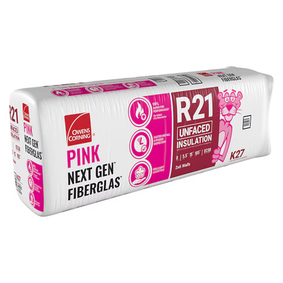 Owens Corning R-21 Un-Faced Fiberglass Insulation Batts 5.5 in. x 15 in. x 105 in.