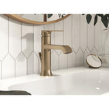 Genta Single Hole Single Handle Bathroom Faucet in Bronze Gold (2-pack)