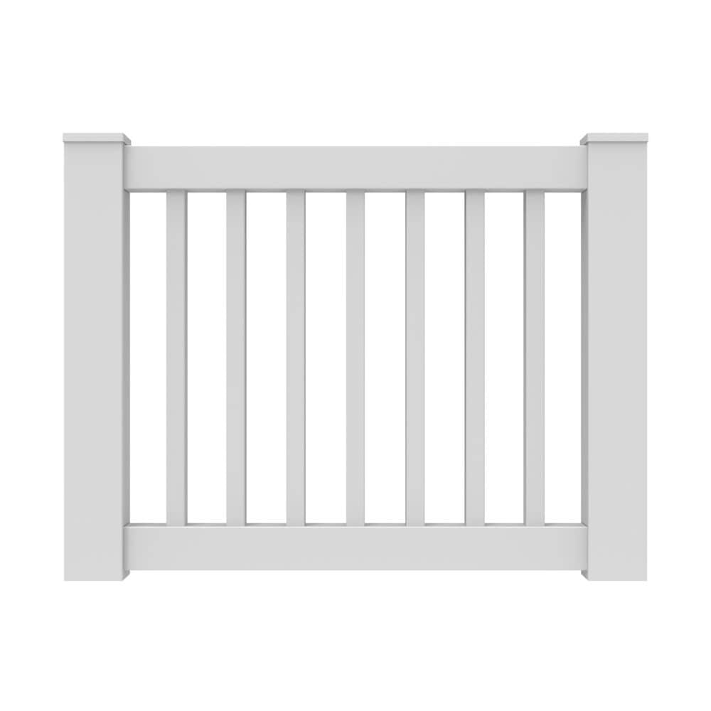 Freedom Lincoln 46-1/2-in L x 36-in H White Vinyl Deck Railing Gate (A ...