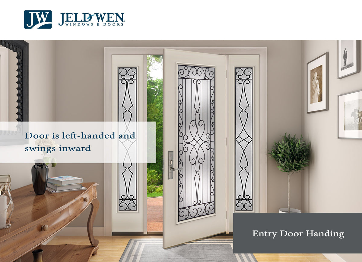 JELD-WEN Pembrook 36-in x 80-in Steel Craftsman Left-Hand Inswing Primed Prehung Single Front Door