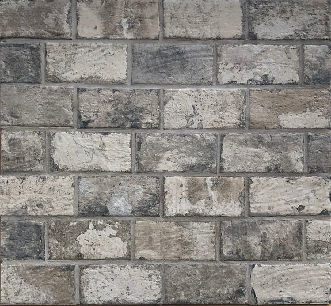 allen + roth Broadmeadow Brick Grey Grey 4-in x 8-in | SuperArbor