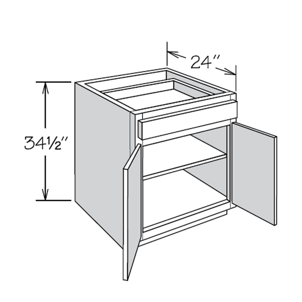 allen + roth Pattingham 30-in W x 34.5-in H x 24-in D Harbor 1-Drawer Base Fully Assembled Cabinet (Raised Panel Slab Door Style)
