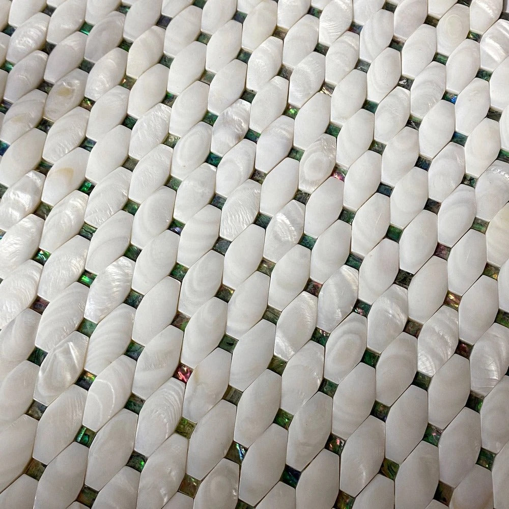 Apollo Tile (Sample) Wall Tile Elongated White Daimond 4in x 4in Pol