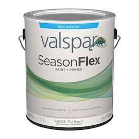 Valspar SeasonFlex Base 1 Flat Exterior Tintable Paint (Actual Net Contents: 126-fl oz)