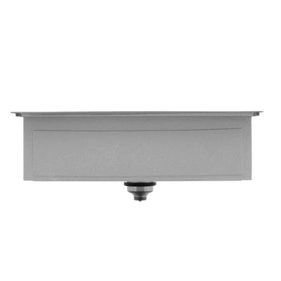 Dual Mount Stainless Steel 33 in. 4-Hole Single Bowl Kitchen Sink in Satin Finish