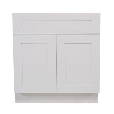 Brookings Plywood Ready to Assemble Shaker 42x34.5x24 in. 2-Door Base Kitchen Cabinet Sink in White - Super Arbor