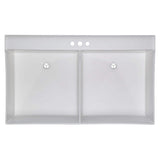Mustee 25-in x 40-in 2-Basin Wall Mount Laundry Sink with Faucet