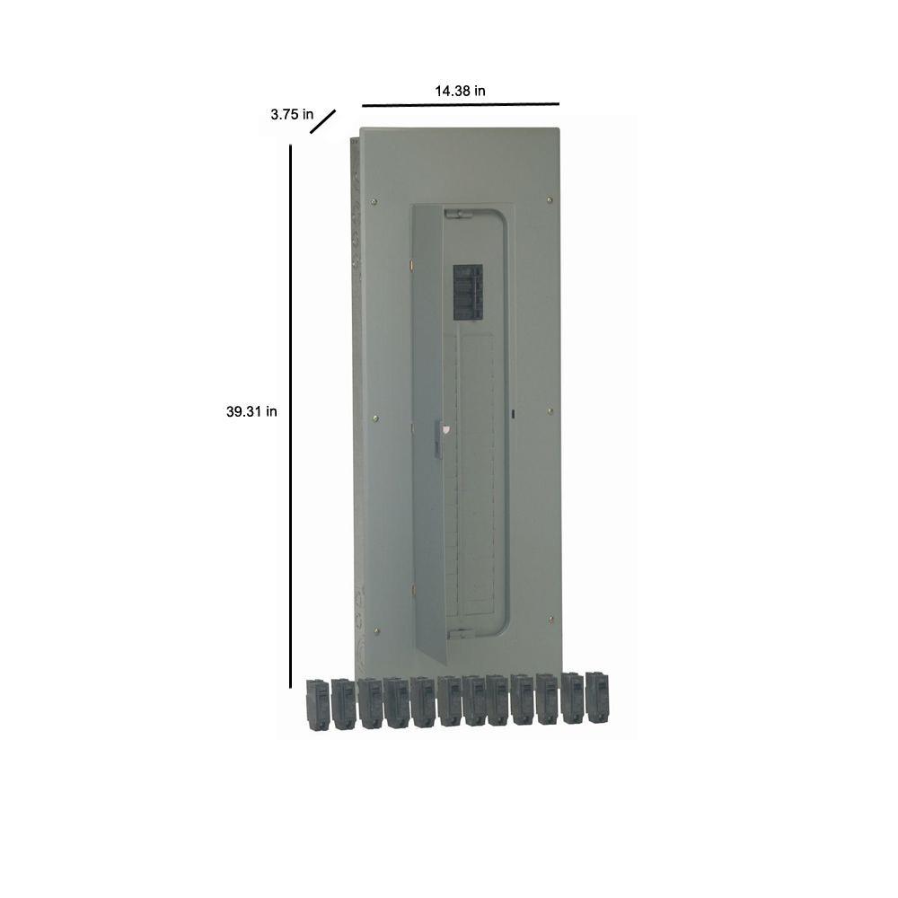 PowerMark Gold 200 Amp 40-Space 40-Circuit Indoor Main Breaker Value Kit Includes Select Circuit Breaker - Super Arbor