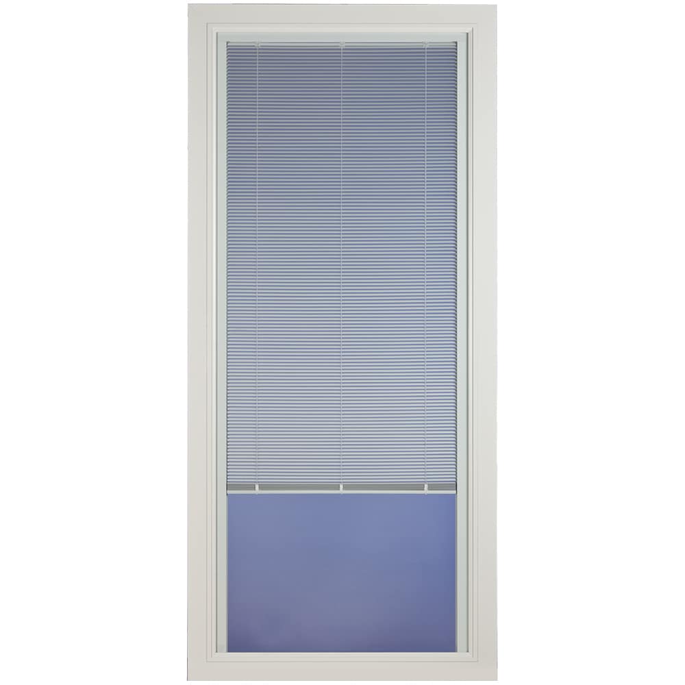 Pella Venetian 36-in x 81-in White Full-View Aluminum Storm Door