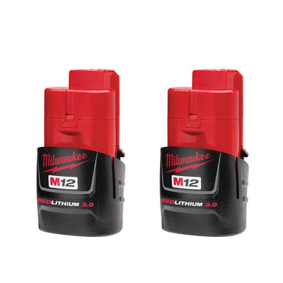 M12 12-Volt Lithium-Ion Compact Battery Pack 3.0Ah (2-Pack) - Super Arbor