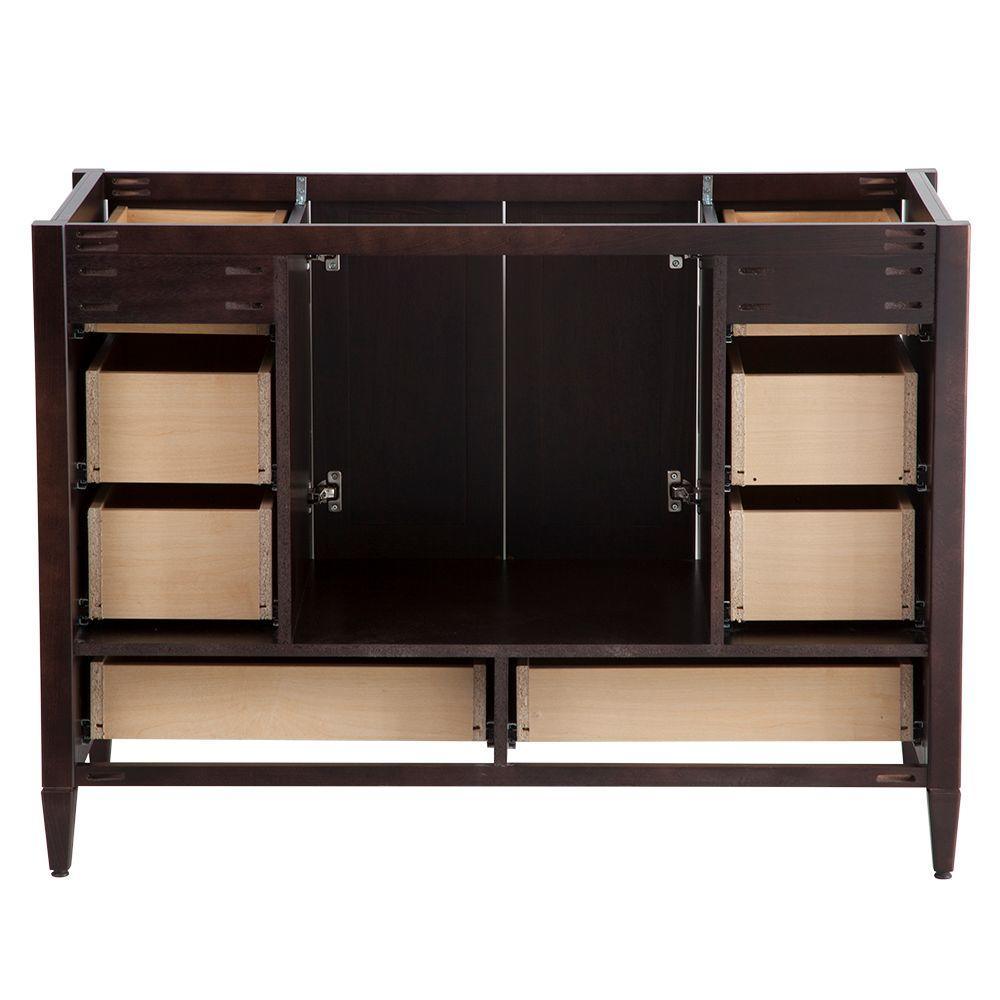 Claxby 48 in. W x 34 in H x 22 in. D Bath Vanity Cabinet Only in Chocolate - Super Arbor
