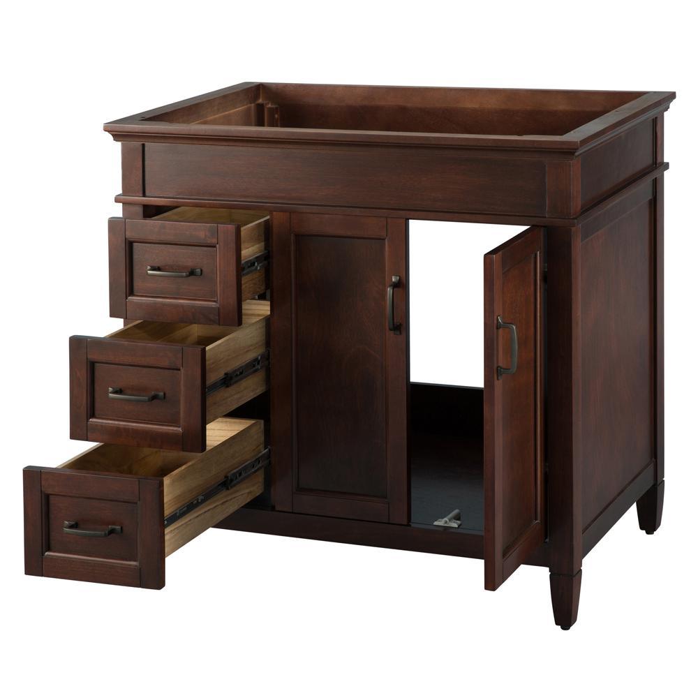 Ashburn 36 in. W Bath Vanity Cabinet Only in Mahogany - Super Arbor