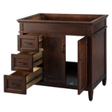 Ashburn 36 in. W Bath Vanity Cabinet Only in Mahogany - Super Arbor