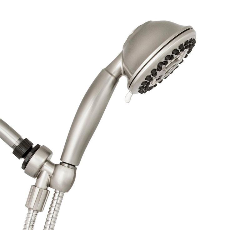 9-Spray 4.5 in. Single Wall Mount Low Flow Handheld Adjustable Shower Head in Brushed Nickel