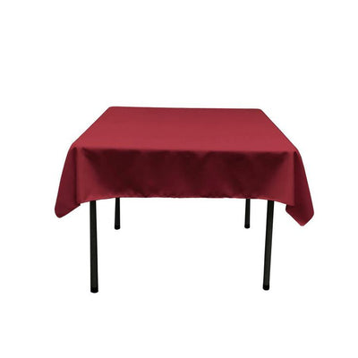 58 in. x 58 in. Cranberry Polyester Poplin Square Tablecloth