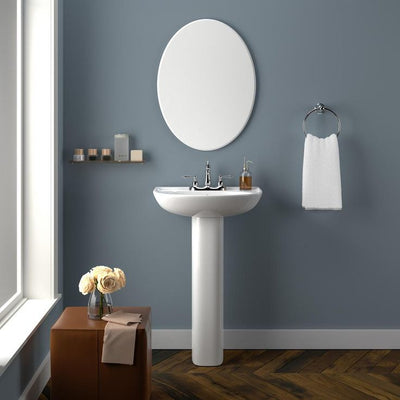 Barclay Products Cynthia 520 Pedestal Combo Bathroom Sink in White