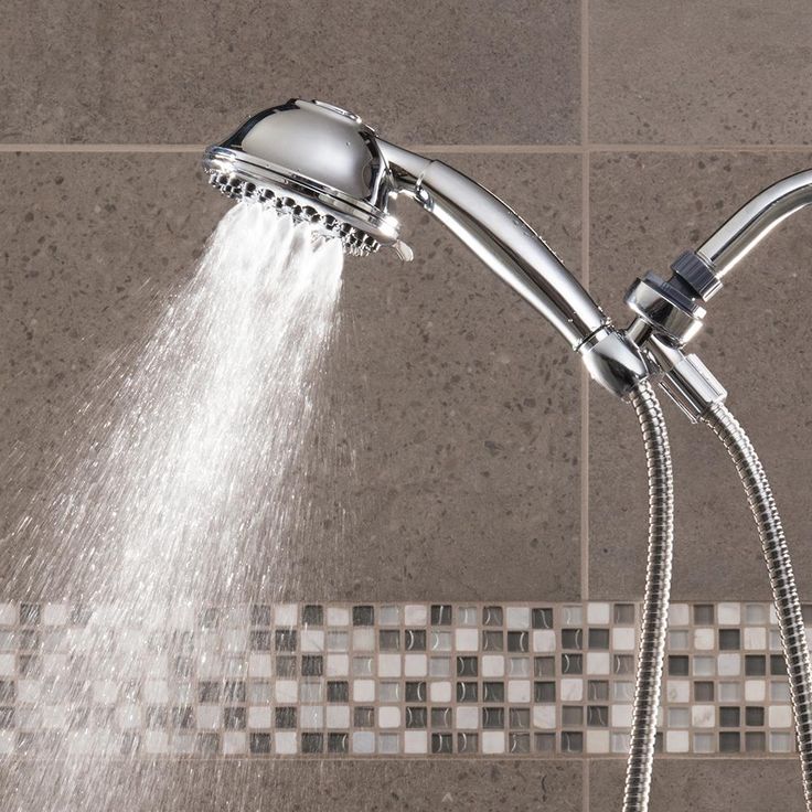 9-Spray 4.5 in. Single Wall Mount Low Flow Handheld Rain Shower Head in Chrome