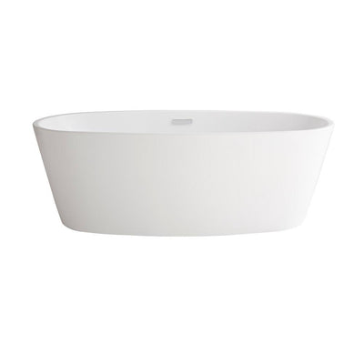 Coastal Serin 68-3/4 in. Acrylic Flatbottom Bathtub in White - Super Arbor