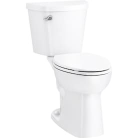 Sterling Garwind White WaterSense Elongated Comfort Height 2-Piece Toilet 12-in Rough-In Size
