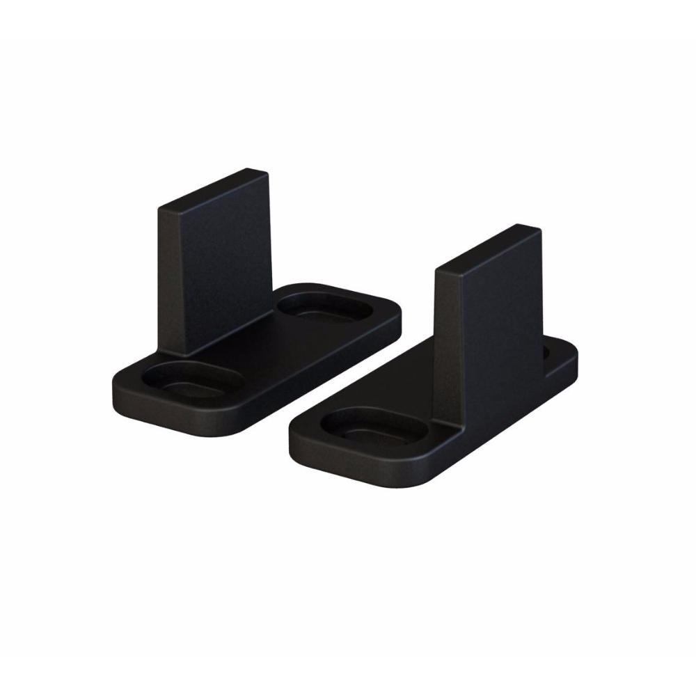 6 ft./72 in. Top Mount Sliding Barn Door Hardware Track Kit for Double Doors with Non-Routed Floor Guide Frosted Black - Super Arbor