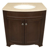 Style Selections Delyse 30.75-in Auburn Single Sink Bathroom Vanity with Cappuccino Solid Surface Top