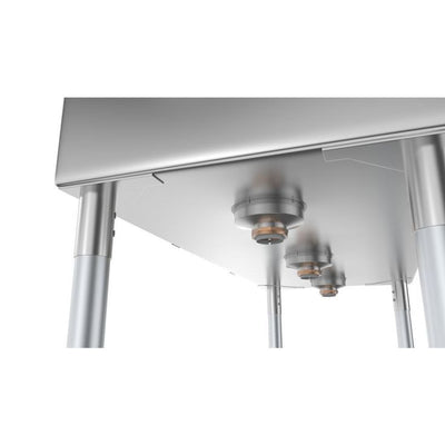 Freestanding Stainless Steel 51 in. 2-Hole Triple Bowl Commercial Kitchen Sink Left Drainboard