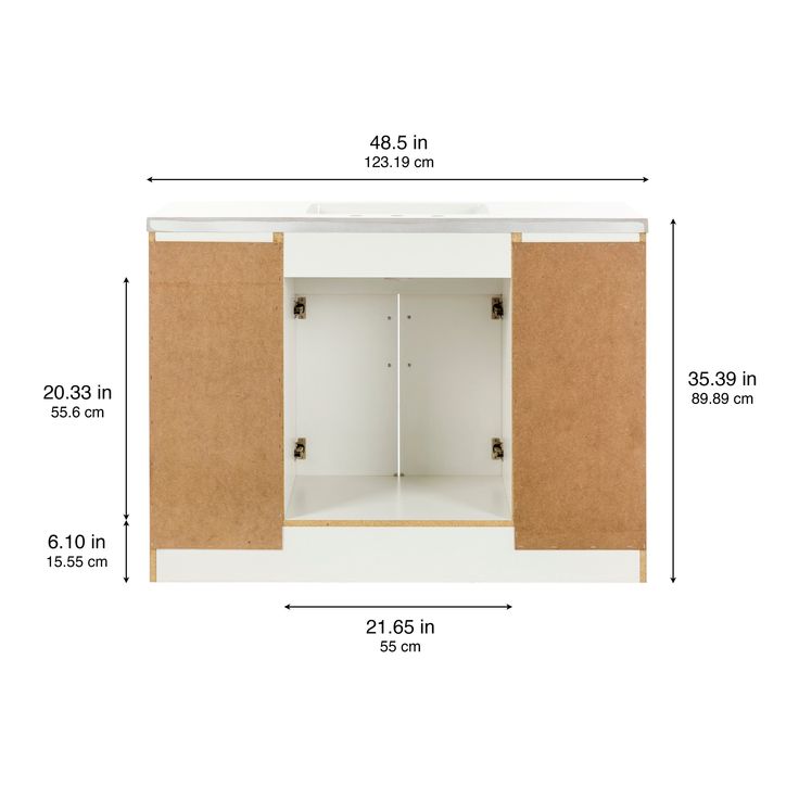 Style Selections Cauley 48-in White Single Sink Bathroom Vanity with White Cultured Marble Top