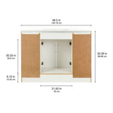 Style Selections Cauley 48-in White Single Sink Bathroom Vanity with White Cultured Marble Top