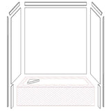 Royale 36 in. x 60 in. x 80 in. 11-Piece Easy Up Adhesive Alcove Bathtub/Shower Wall Surround in Calacatta White - Super Arbor