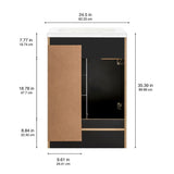 Style Selections Cauley 24-in Black Single Sink Bathroom Vanity with White Cultured Marble Top
