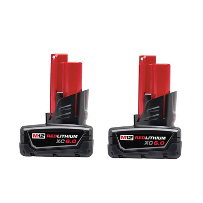 M12 12-Volt Lithium-Ion XC Extended Capacity Battery Pack 6.0Ah (2-Pack)