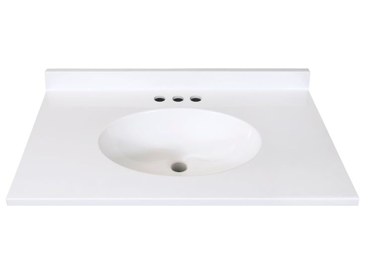 Style Selections Ellenbee 30.5-in White Single Sink Bathroom Vanity with White Cultured Marble Top
