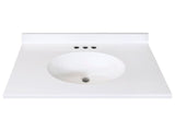 Style Selections Ellenbee 30.5-in White Single Sink Bathroom Vanity with White Cultured Marble Top