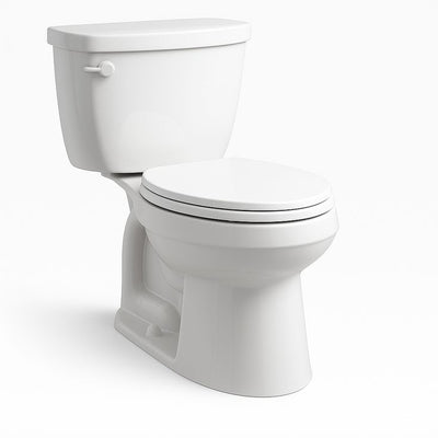 KOHLER Cimarron Complete Solution White WaterSense Round Chair Height 2-Piece Toilet 12-in Rough-In Size