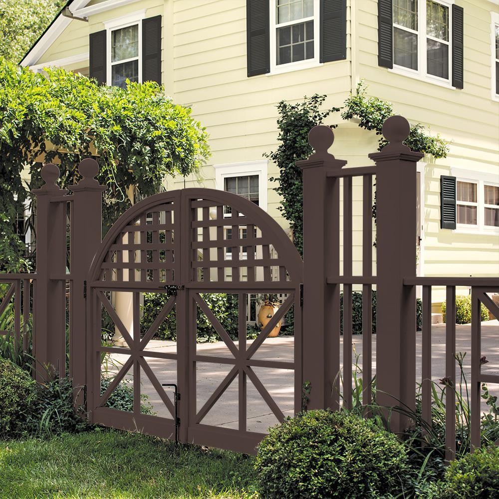 BEHR 5 gal. #PFC-25 Dark Walnut Solid Color House and Fence Exterior Wood Stain - Super Arbor