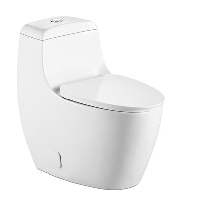 New practical double flush 1 piece 0.8 / 1.28 GPF white double pumping Elongated toilet with chair - Super Arbor