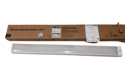 4 ft. Low Profile 3600 Lumens Integrated LED White Wraparound Light with PIR Motion Sensor 4000K Direct Wire