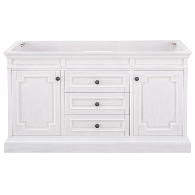 Cailla 60 in. W x 21.50 in. D Bath Vanity Cabinet Only in White Wash - Super Arbor