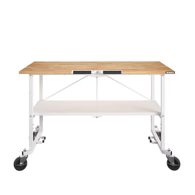 Kobalt 24-in L x 34-in H Rolling White Wood Portable Work Bench