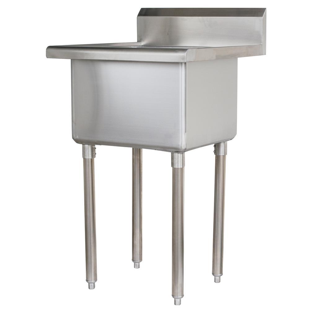 21.5 in. x 24 in. Stainless Steel Utility Wall Mount Sink with Single Hole for Faucet - Super Arbor