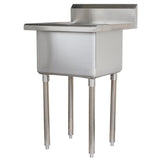 21.5 in. x 24 in. Stainless Steel Utility Wall Mount Sink with Single Hole for Faucet - Super Arbor