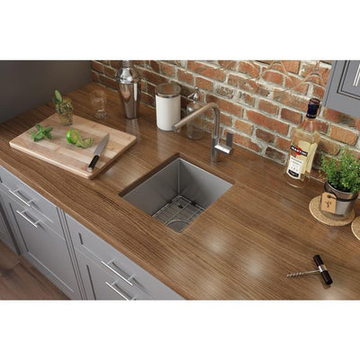 13 in. Stainless Steel Single Bowl Undermount 16-Gauge Bar Prep Kitchen Sink