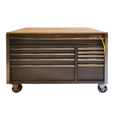 Husky Tool Storage 52 in. W Standard Duty Gloss Gray Mobile Workbench Tool Chest