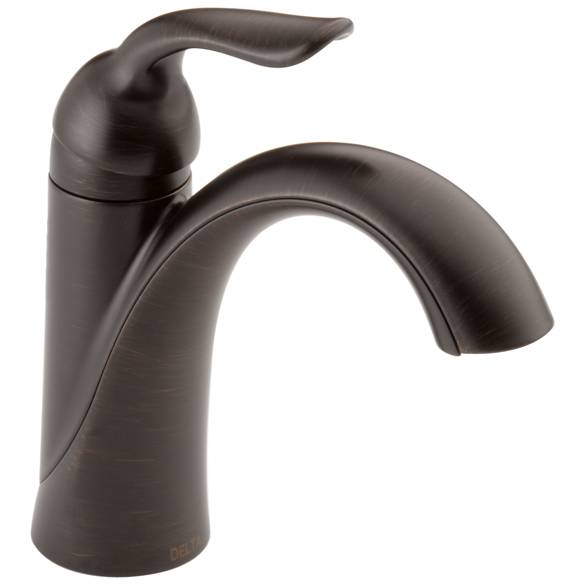Delta Lahara Venetian Bronze 1-Handle Single Hole/4-in Centerset WaterSense Bathroom Sink Faucet with Drain